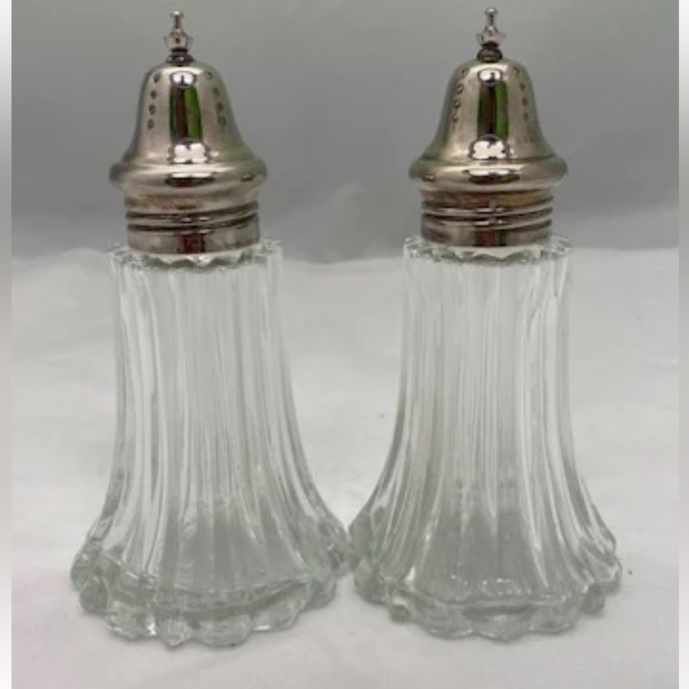 Vintage very large salt and pepper shakers